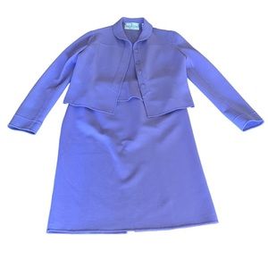 Valentino Boutique Vintage 90s Women’s Purple Skirt Suit Jacket Size 12